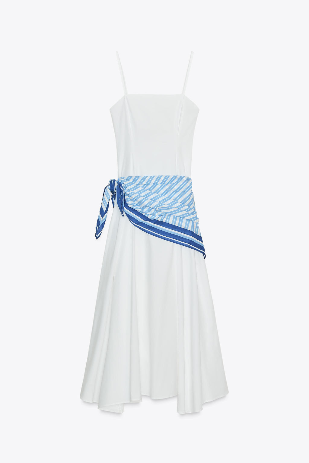 STRIPED SCARF MIDI DRESS - Zara фото 4