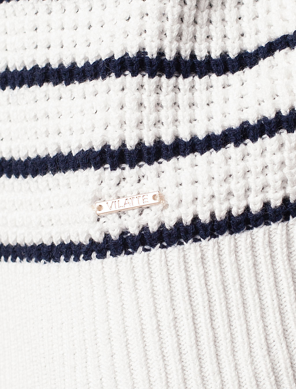 VILATTE / Джемпер фактурной вязки из 100% хлопка  фото 3