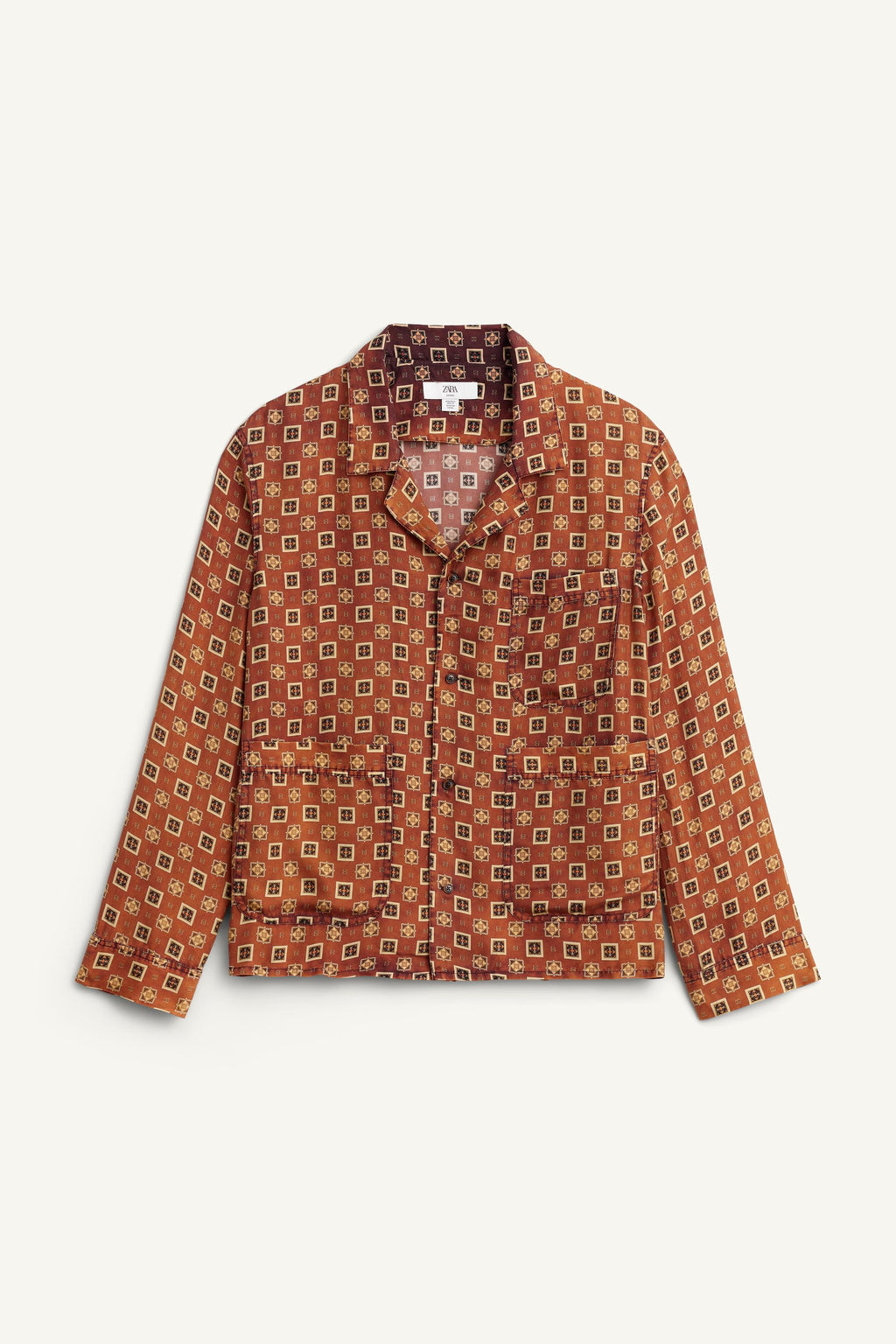 100% SILK PRINTED SHIRT LIMITED EDITION - Zara фото 6