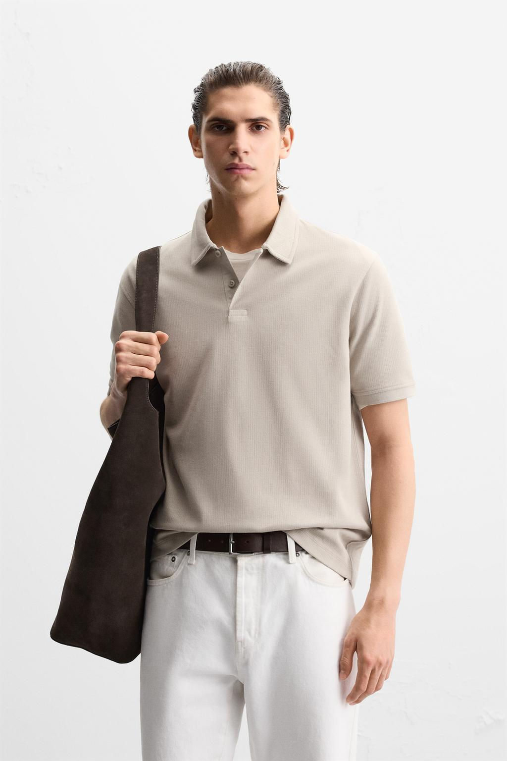 TEXTURED POLO SHIRT - Zara фото 26