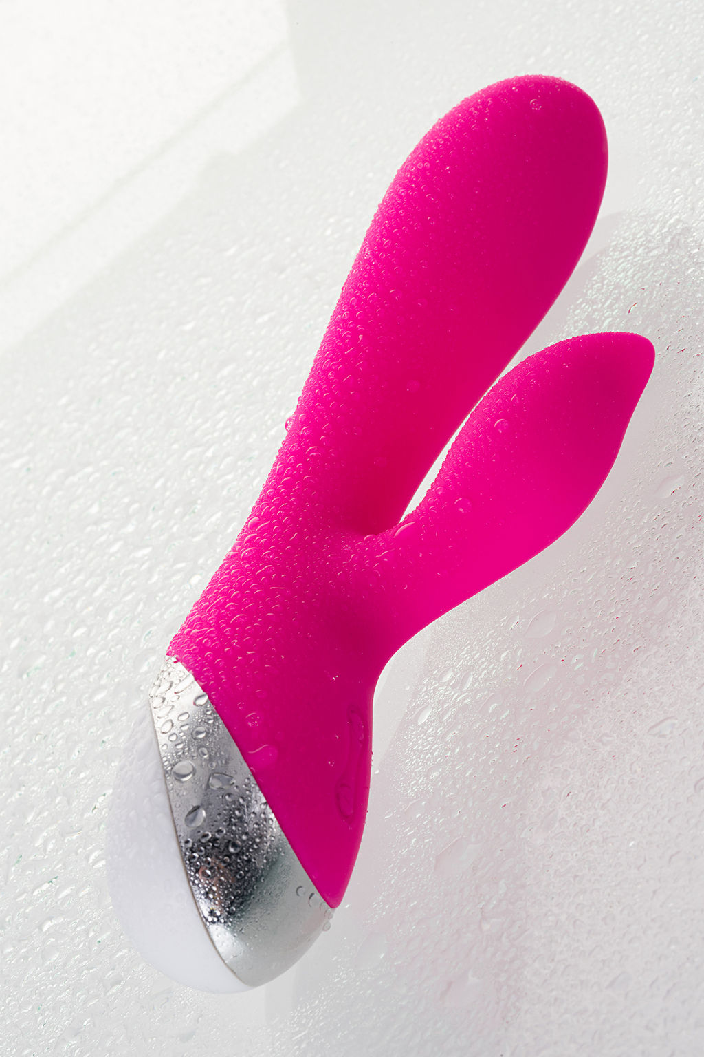 Вибратор с клиторальным стимулятором LEroina Lia, силикон, розовый, 19 см