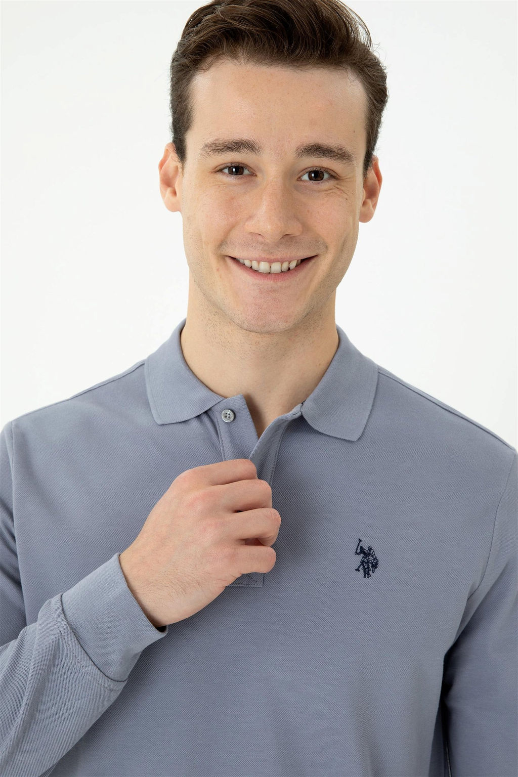 U. S. Polo Assn / Мужской серый базовый свитшот - U.s. polo assn фото 2