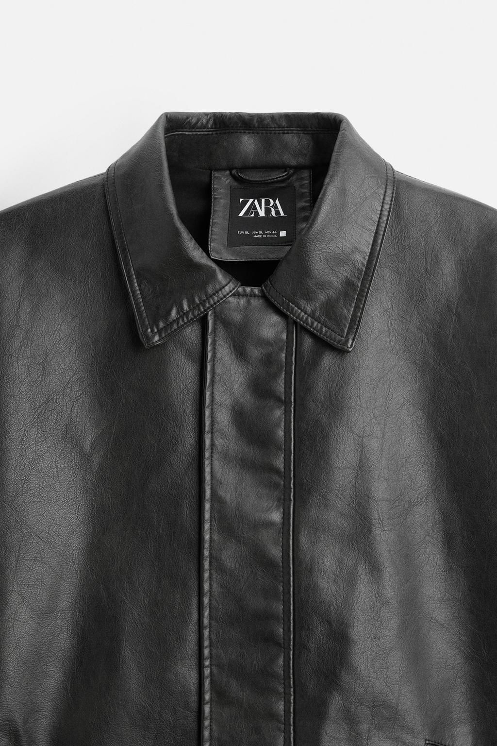 LEATHER EFFECT JACKET - Zara фото 9