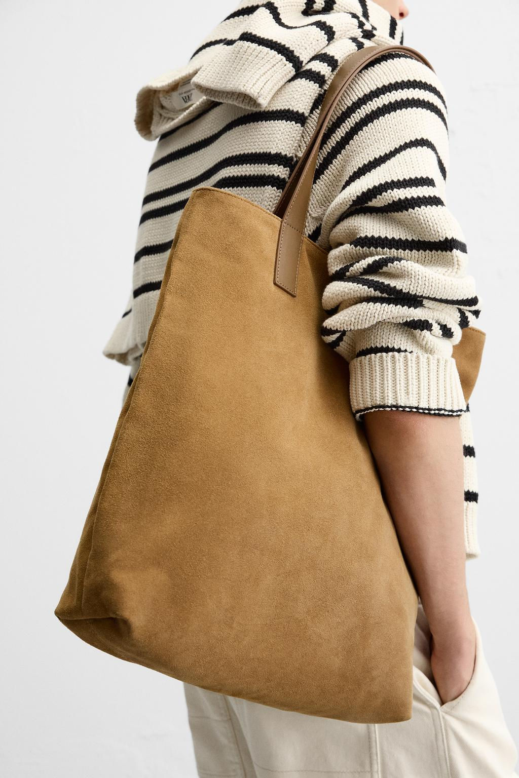 LEATHER SHOPPER BAG - Zara фото 2