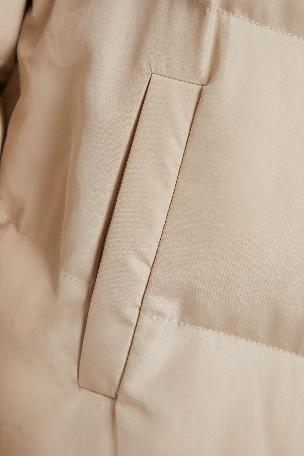 TRENDYOLMILLA Bej Regular Yandan Fermuar Detayl? Su Itici Uzun Sisme Mont TWOAW24MO00049 фото 16