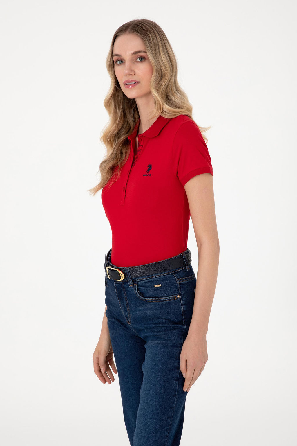 Kad_n K_rm_z_ Basic Polo Yaka Ti__rt Sepette S_rpriz _ndirim - U.s. polo assn фото 3