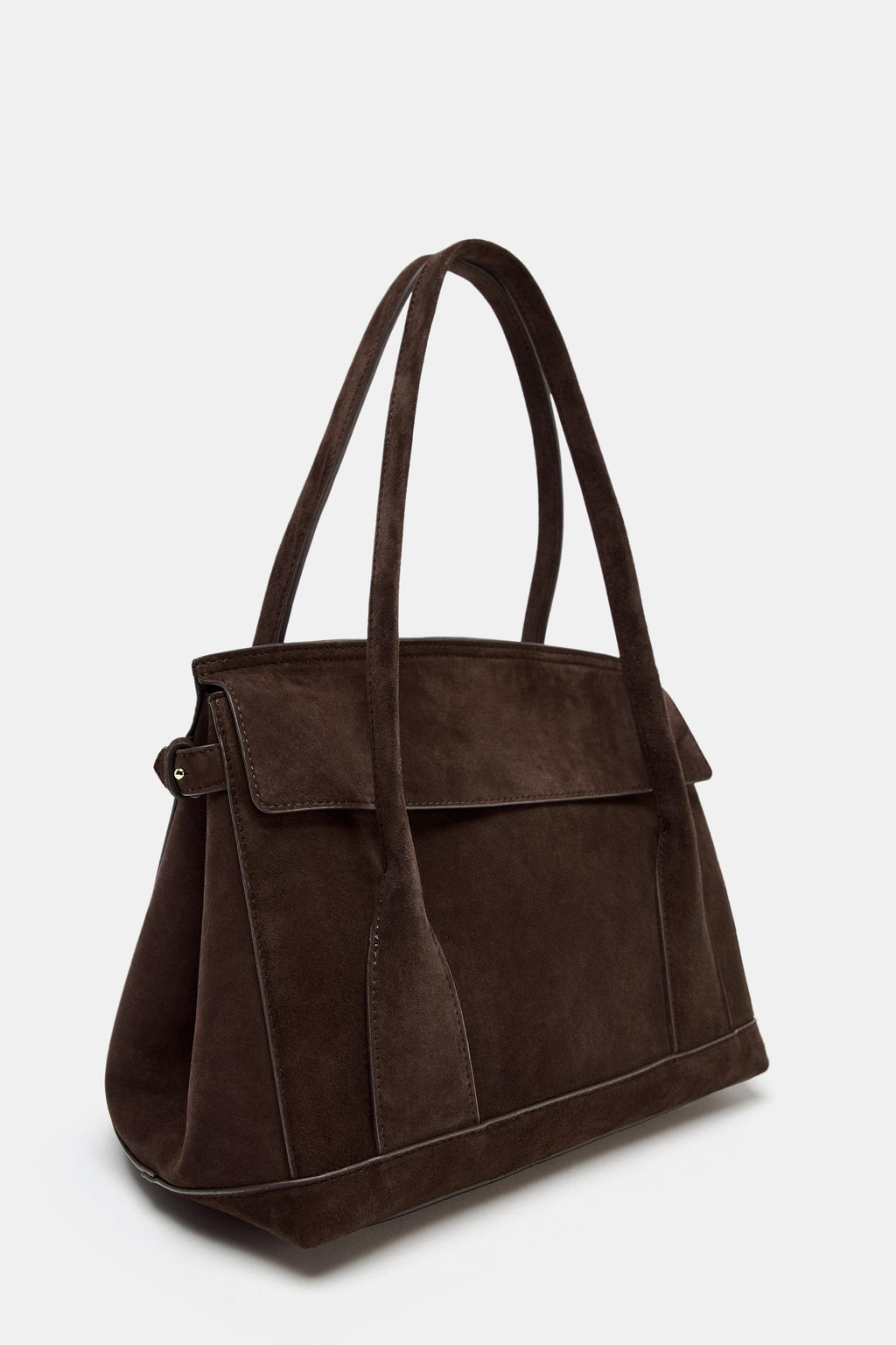 SPLIT SUEDE LEATHER CITY BAG - Zara фото 11