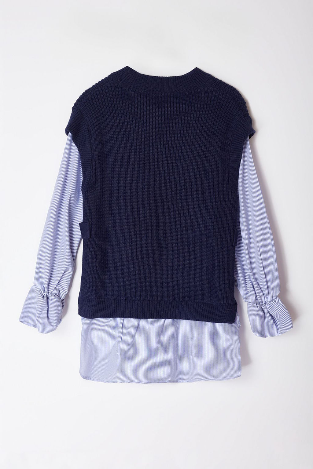 Lacivert Yumusak Dokulu Gomlek Garnili Triko Kazak TWOAW25KZ00033 - Trendyolmilla фото 7