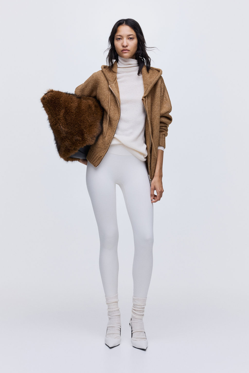 Chaqueta de punto con capucha y cremallera - H&m фото 2