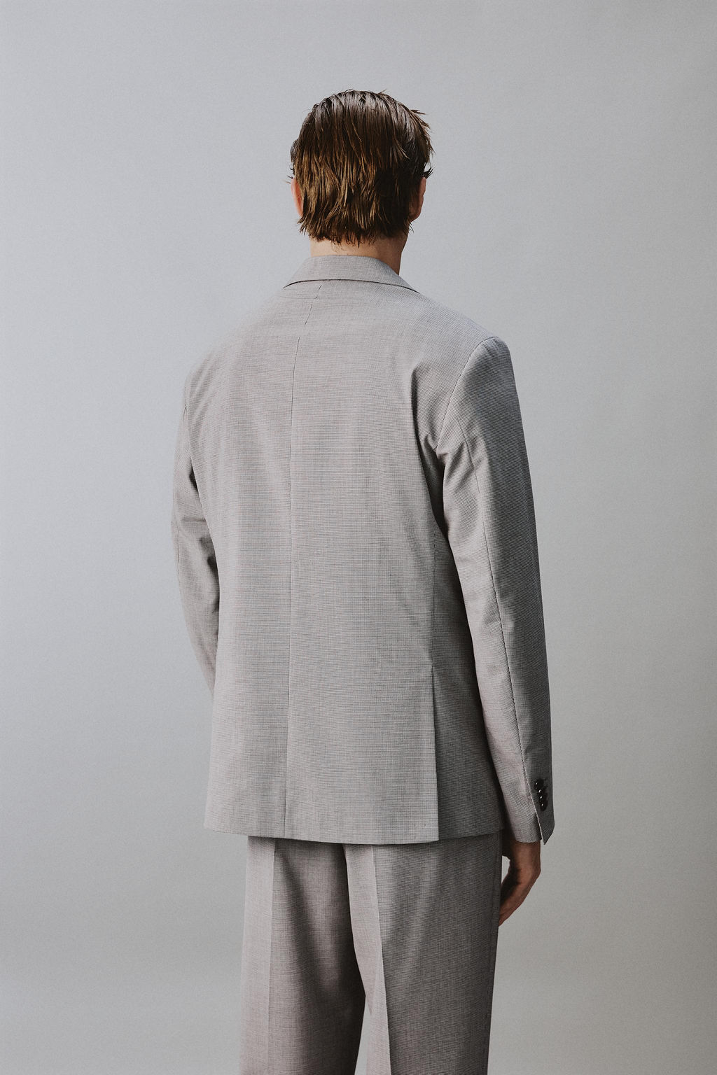 BLAZER REGULAR FIT TRAJE PATA DE GALLO / Negro / Blanco - Zara фото 3
