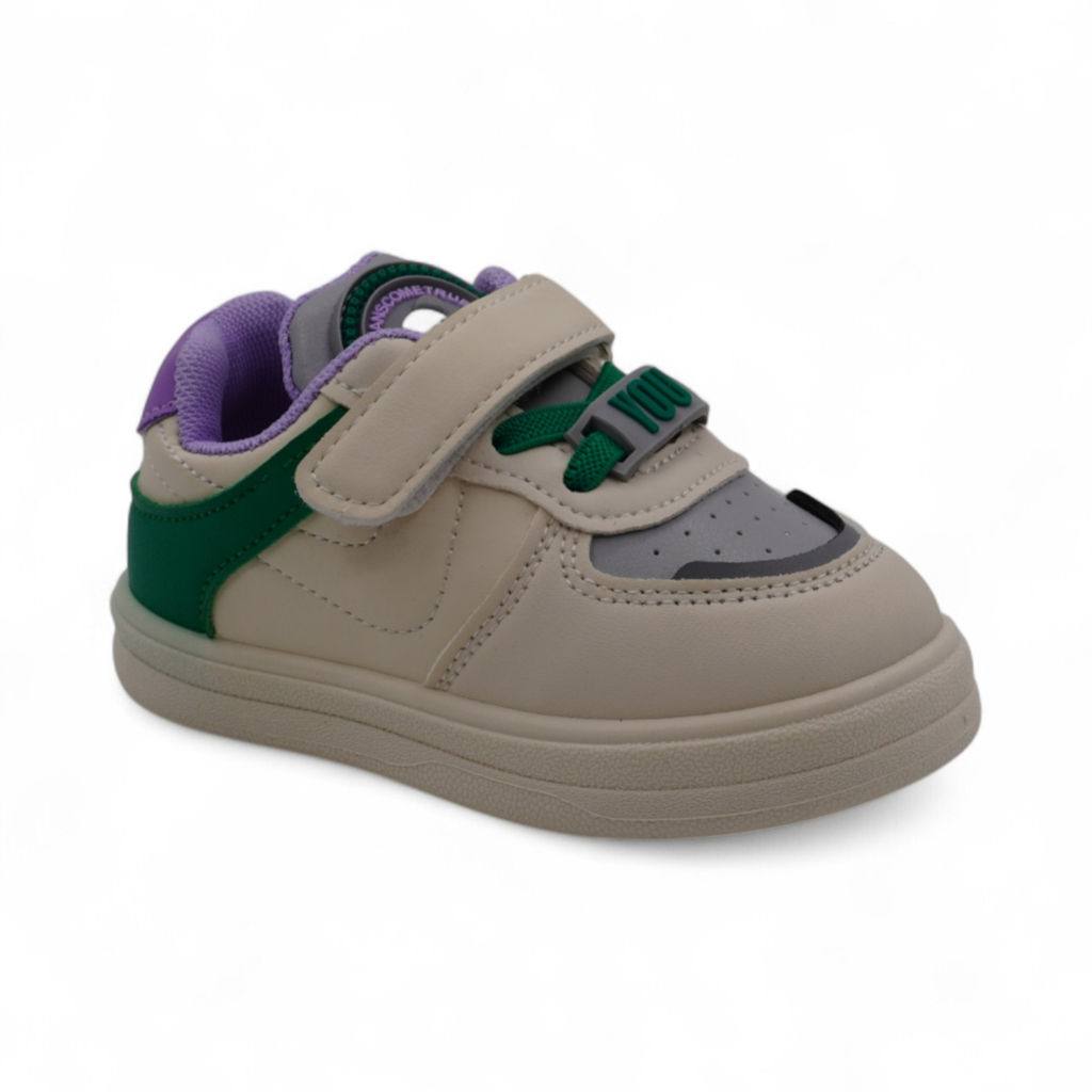 Кроссовки 4263 бежево зеленые