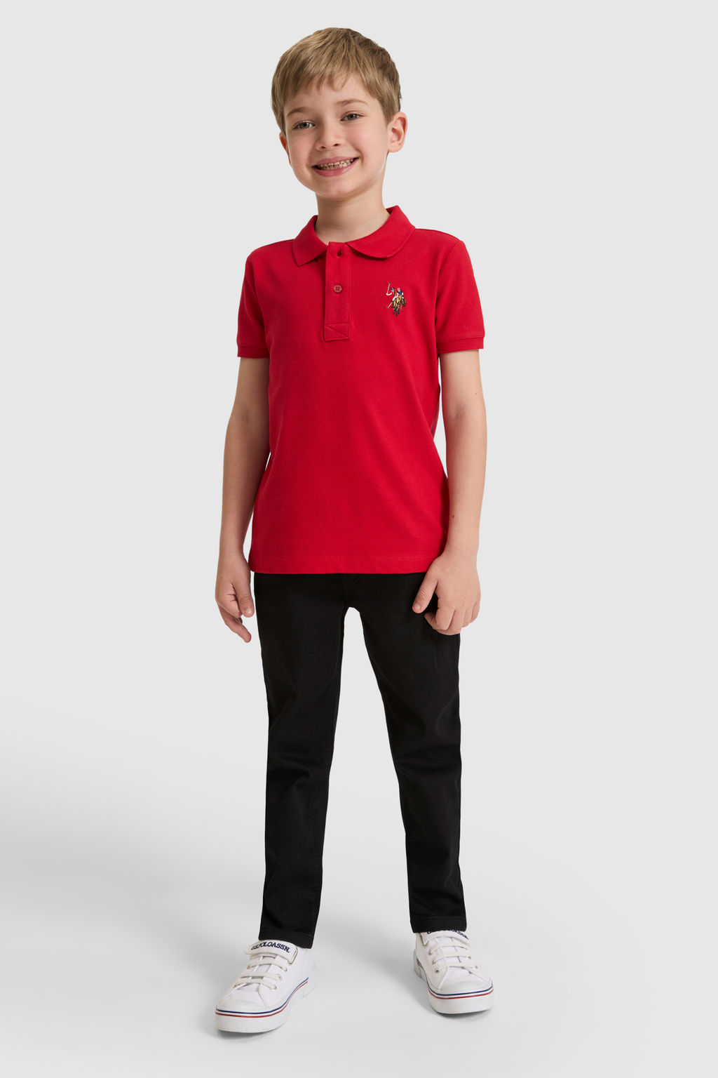 Erkek Гocuk KДrmДzД Polo Yaka Basic TiЕГrt - U.s. polo assn фото 4