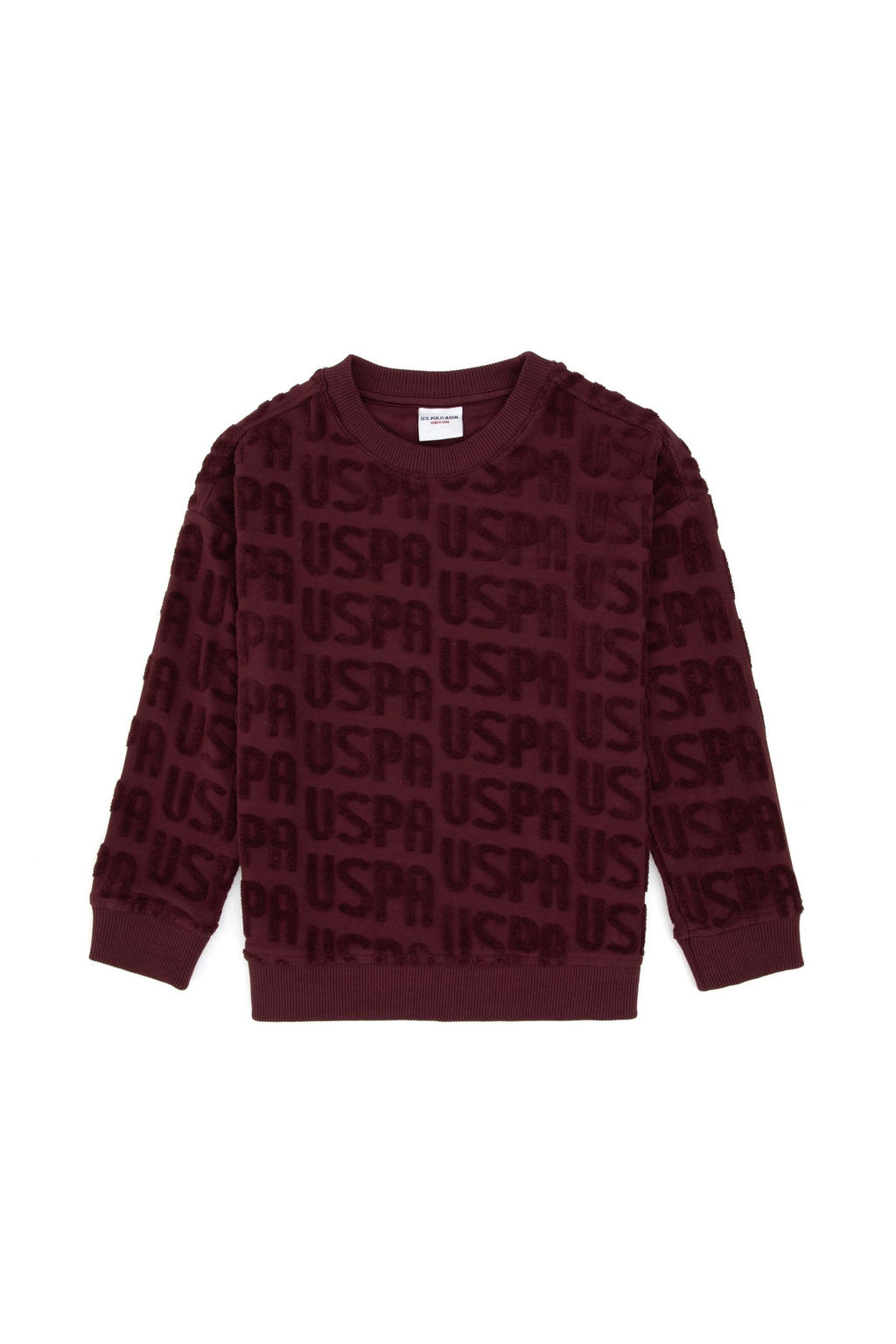 Erkek _ocuk Bordo Bisiklet Yaka Sweatshirt - U.s. polo assn фото 2