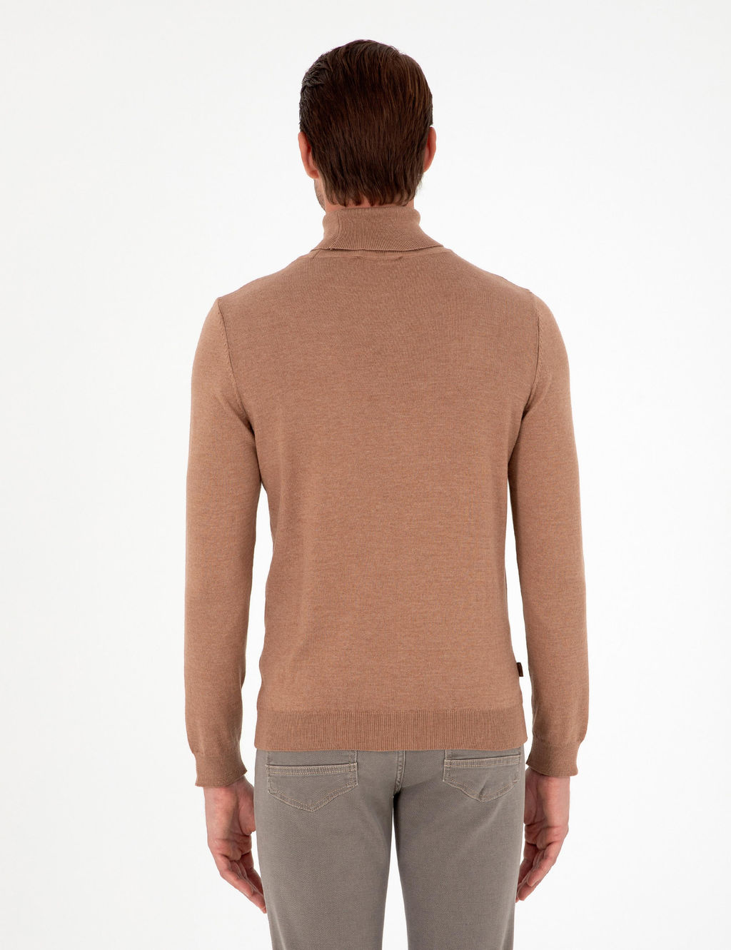 Camel Melanj Slim Fit Bal_k__ Yaka Basic Triko Kazak - Pierre cardin фото 5