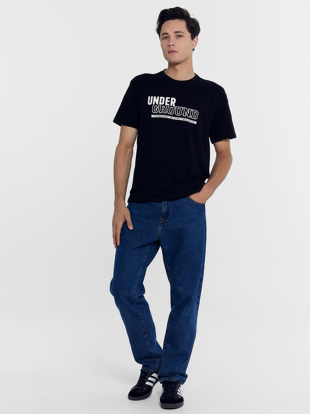 Футболка женская черная с печатью черный +печать1 111742-1 - Mark formelle фото 3