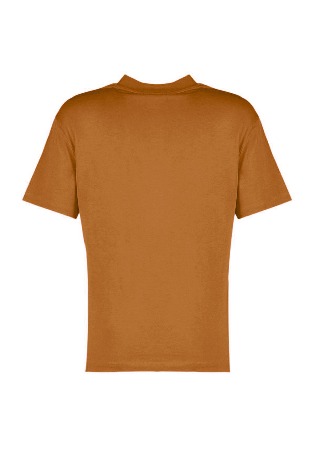 Ac?k Kahverengi %100 Pamuk Basic Regular/Normal Kal?p Dik Yaka Orme T-Shirt TWOAW20TS0096