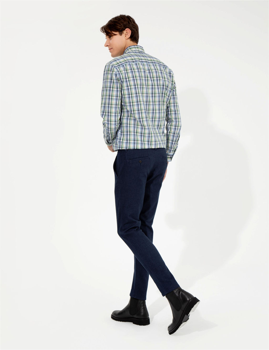 A__k Lacivert Slim Fit Kanvas Pantolon - Pierre cardin фото 4