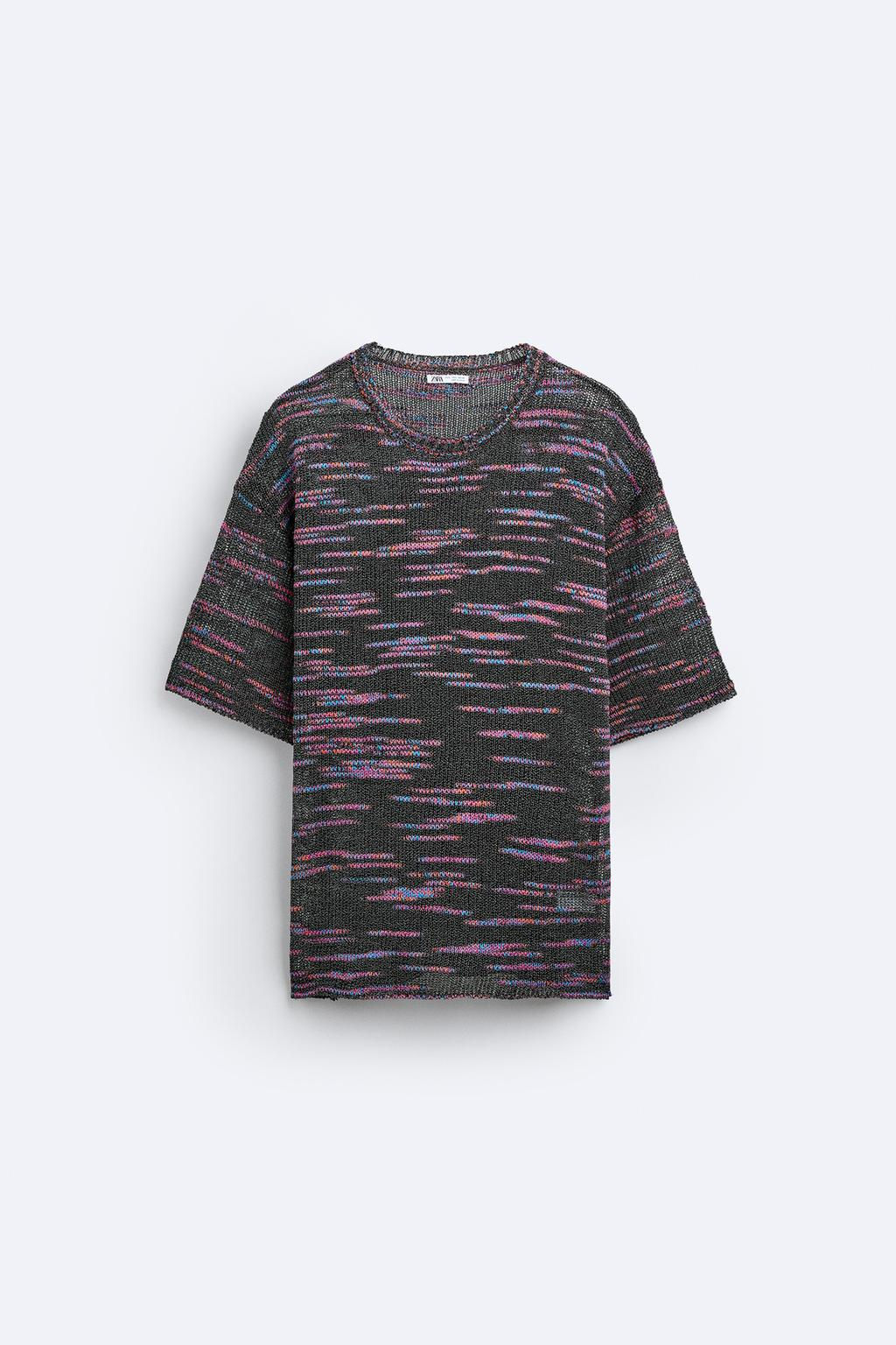 BUKUMLU DOKULU TRIKO T-SHIRT - Zara фото 7