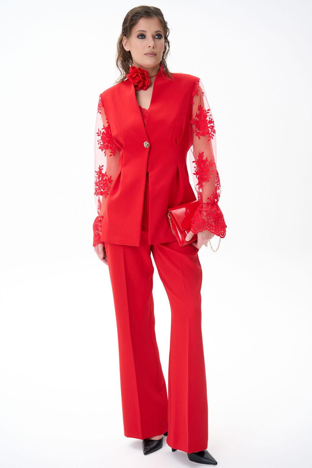 Брюки Хейзел (красный) - Эльза фото 5