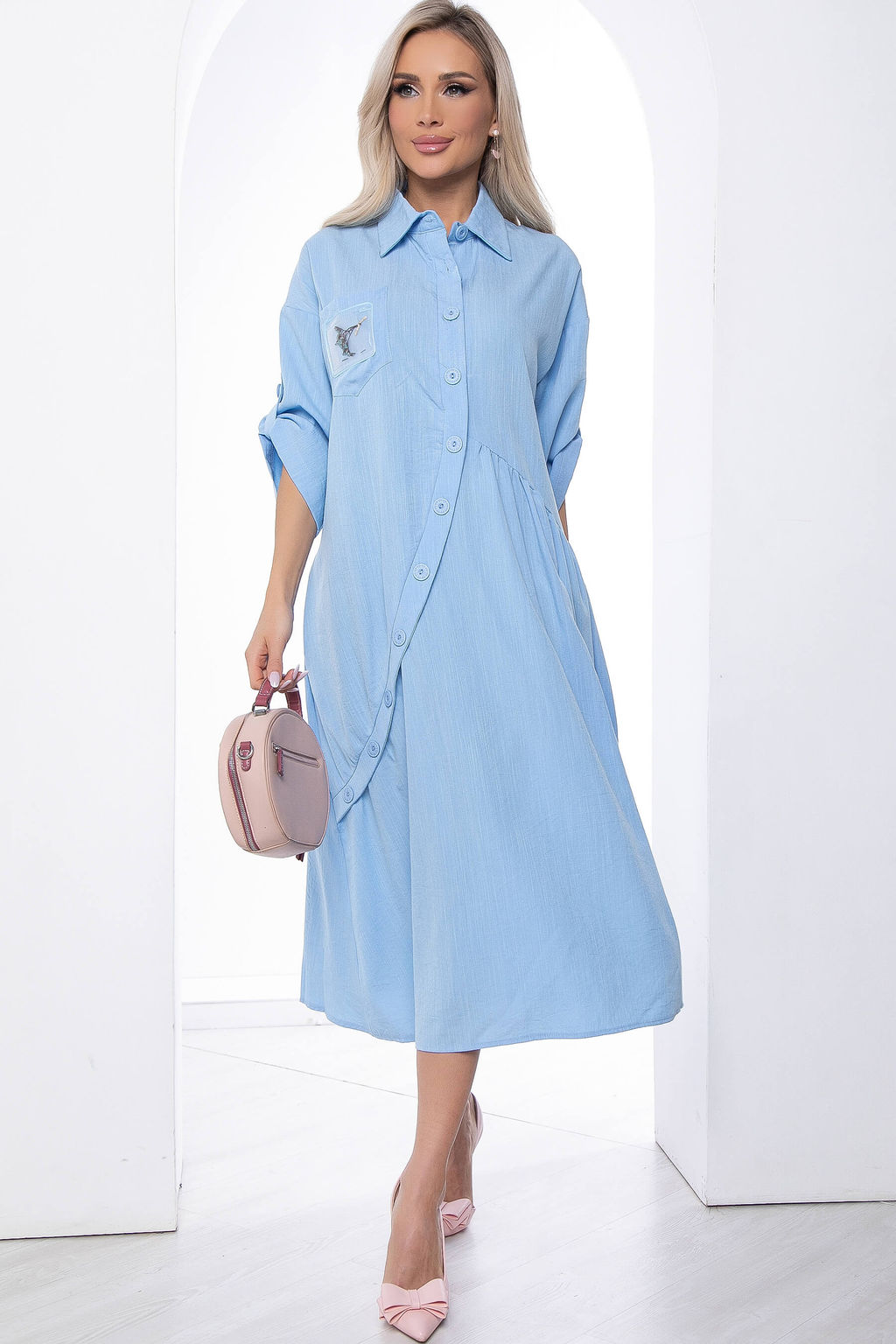 Платье Индира (голубое) П8573 - Lt collection фото 4