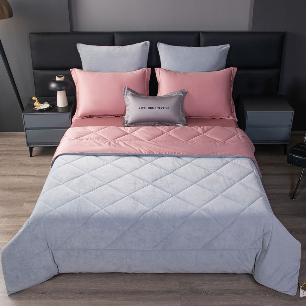 Комплект постельного белья на резинке Сатин Velvet Premium с Одеялом VPR002 180*200*25;160*200*25;140*200*25 Евро наволочка