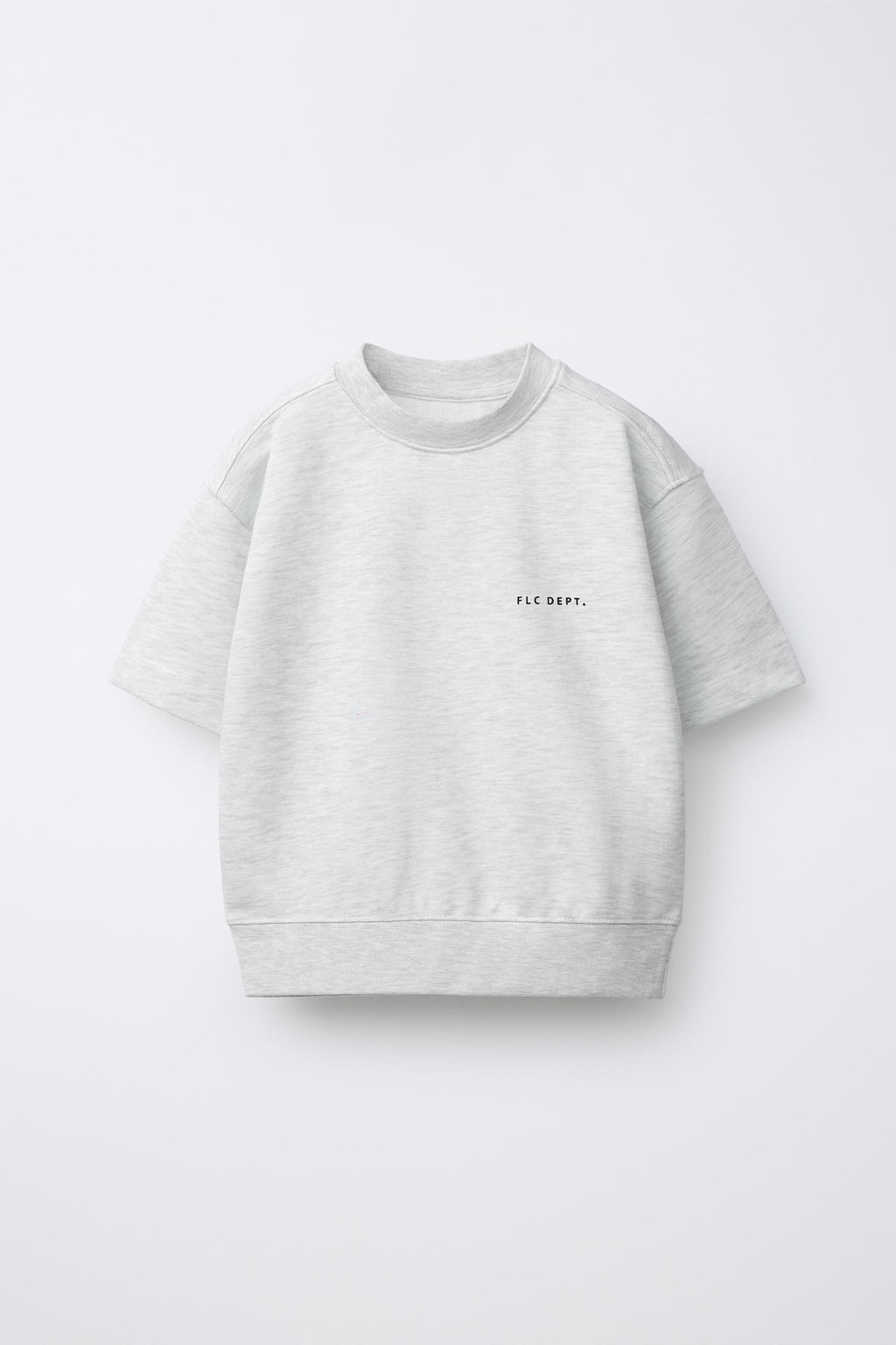 SUDADERA MANGA CORTA TEXTO RELIEVE / Gris vigor? - Zara фото 4