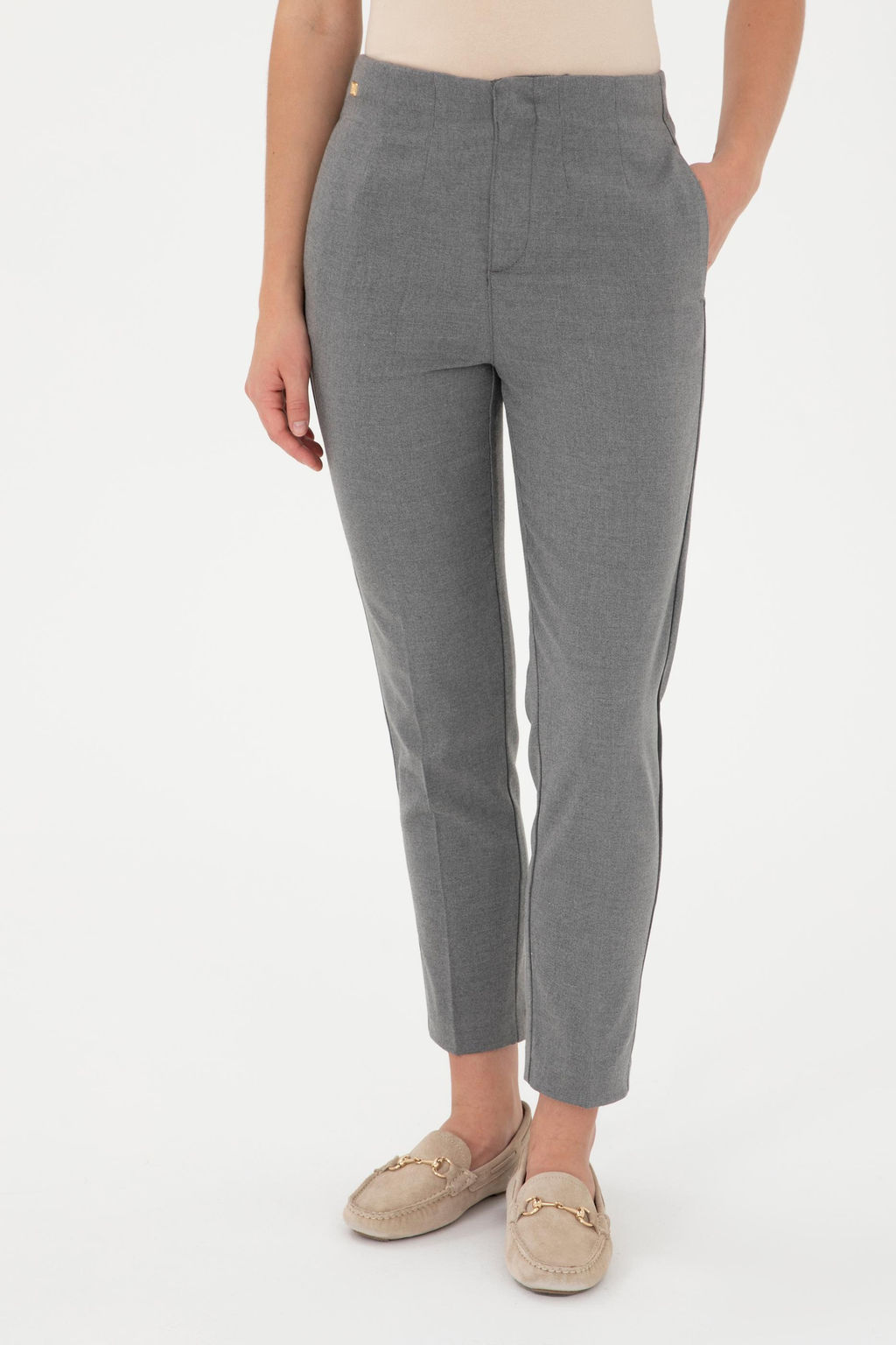 Женские серые брюки из плотной ткани Неожиданная скидка в корзине - U.s. polo assn фото 2