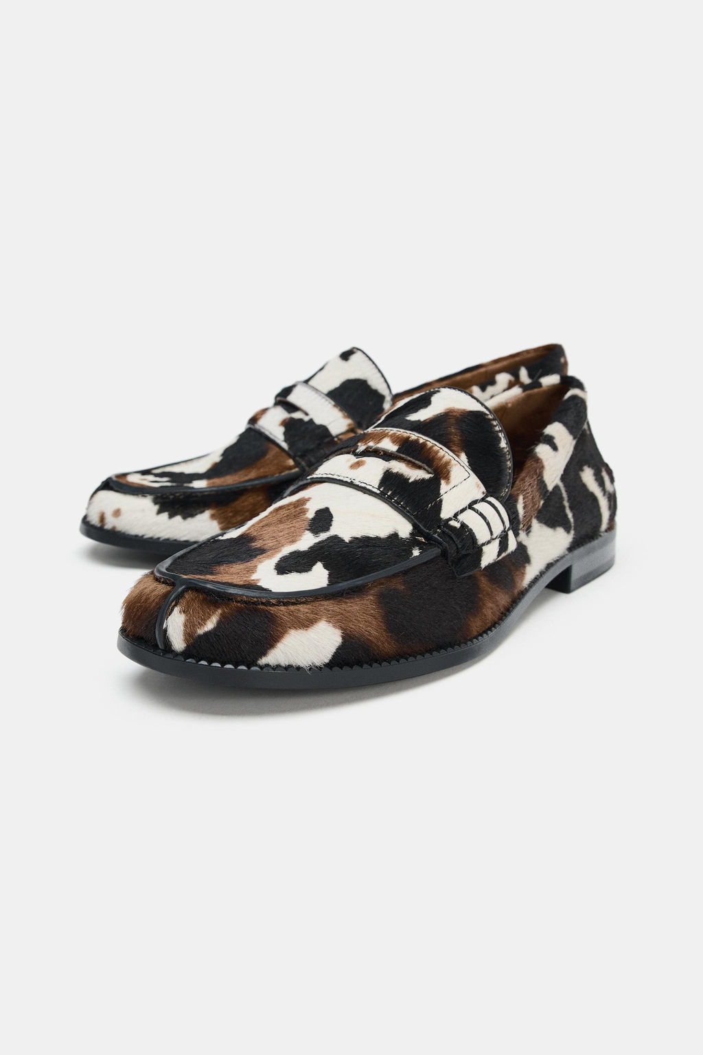 ANIMAL PRINT LEATHER LOAFERS - Zara фото 3