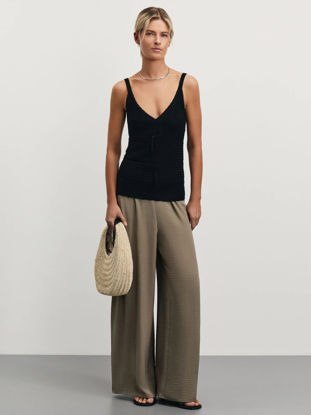 Вязаный топ из вискозы / Zarina  фото 2