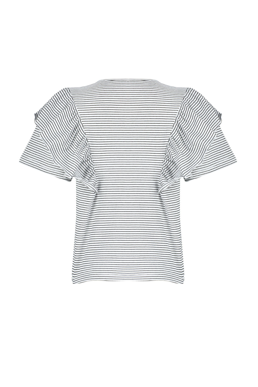 TRENDYOLMILLA Siyah Kollar? F?rf?rl? Regular/Normal Kal?p Cizgili Bisiklet Yaka Orme T-Shirt TWOSS24TS00061 фото 8