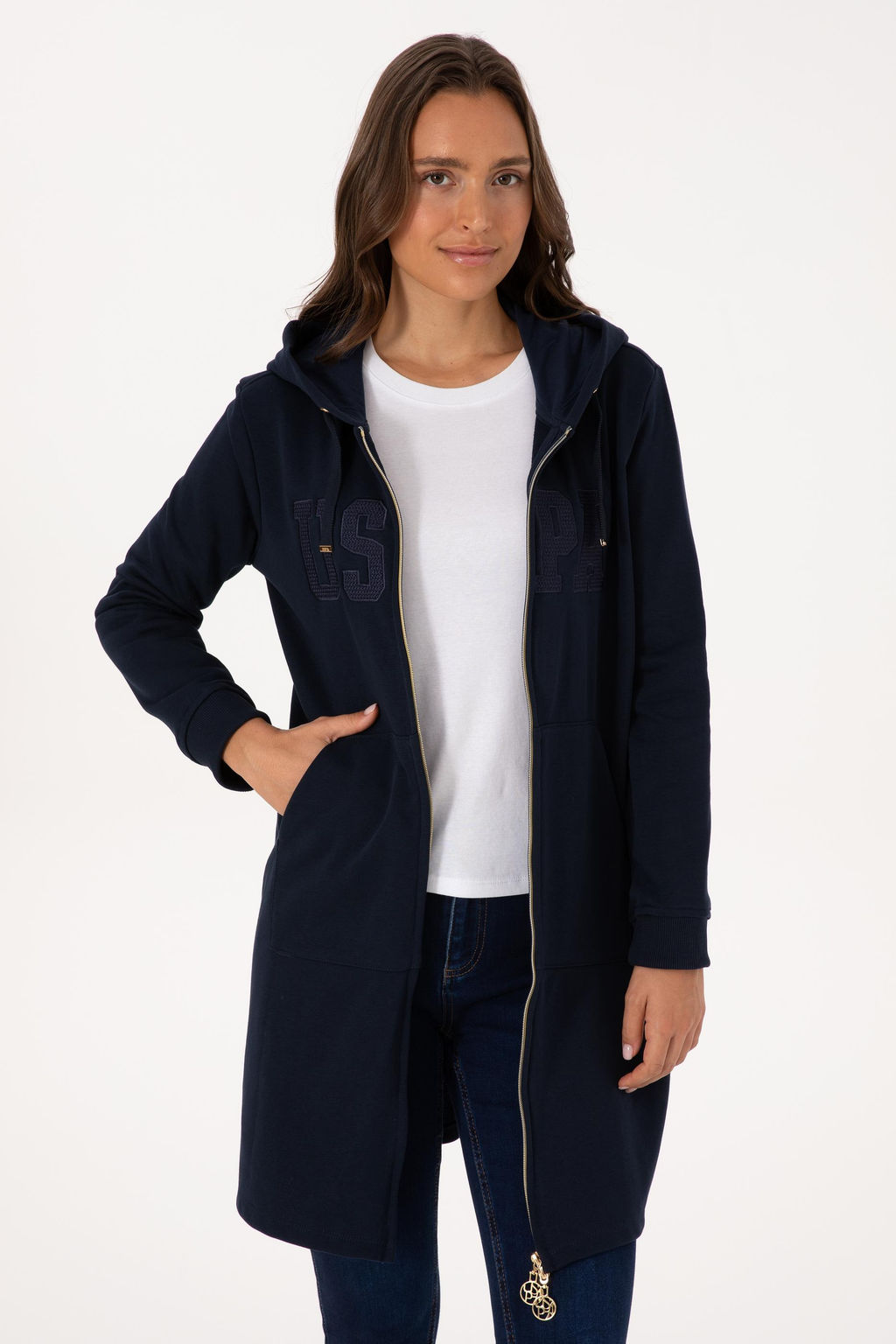Kad_n Lacivert Basic Sweatshirt Sepette S_rpriz _ndirim