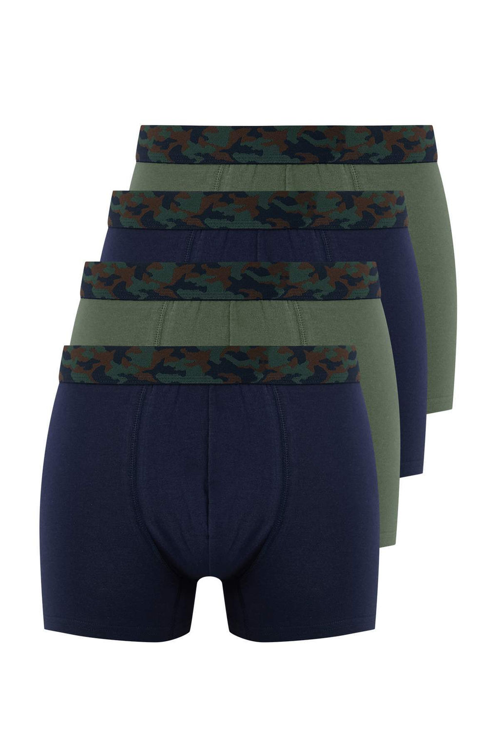 Lacivert Gentlemen Desen Lastikli 4lu Paket Pamuklu Elastanl? Boxer TMNAW26BX00001 - Trendyolmilla фото 7