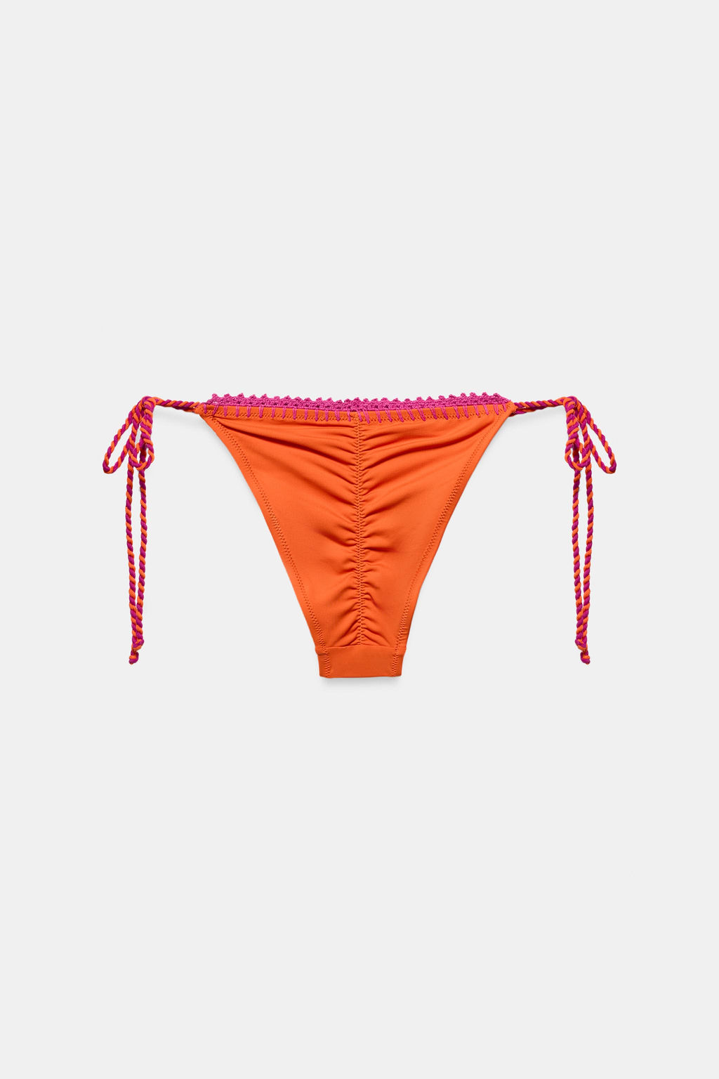 BRAGUITA BIKINI CROCHET LAZADAS / Naranja - Zara фото 5