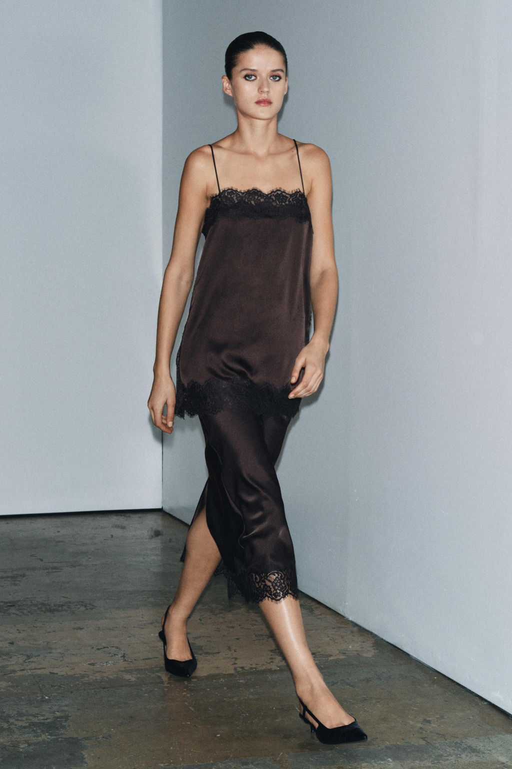 ZW COLLECTION SATIN LACE TOP - Zara фото 16