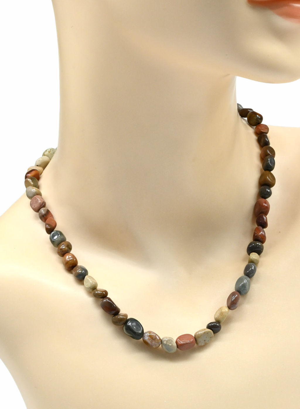 Бусы из яшмы галтовка, 46см