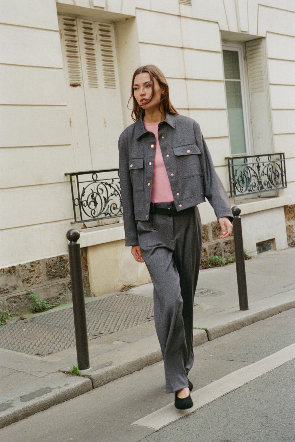 HERRINGBONE STRAIGHT-LEG TROUSERS - Zara фото 9