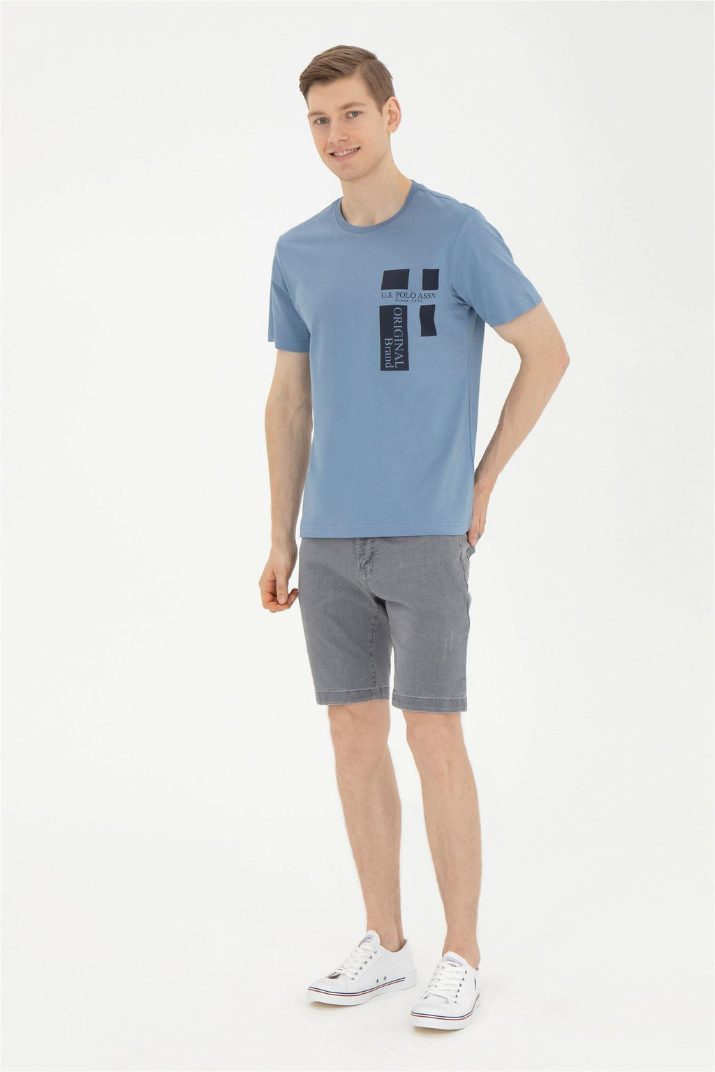 Мужская футболка цвета индиго - U.s. polo assn фото 4