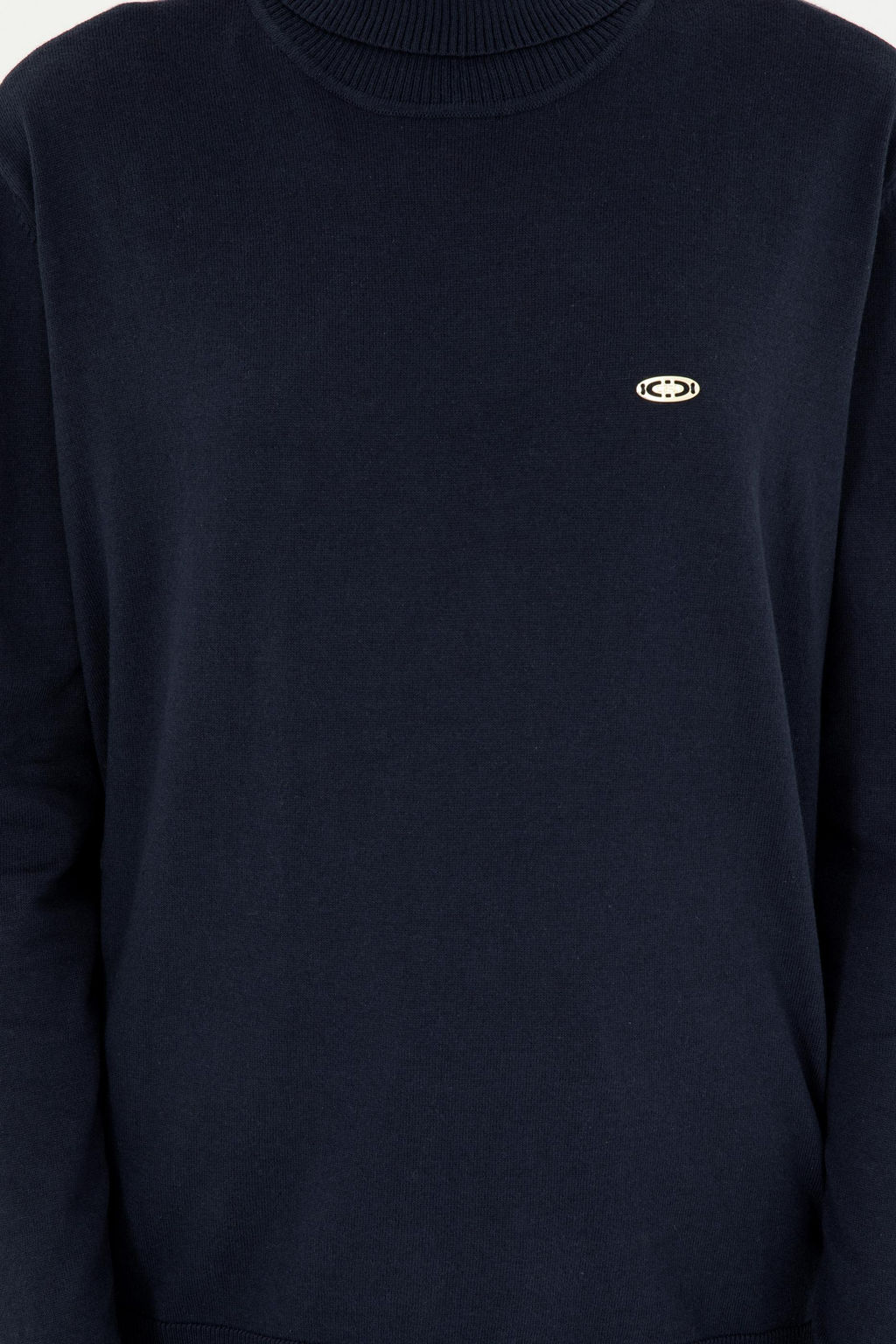 Женский темно-синий базовый свитер с высоким воротником - U.s. polo assn фото 6