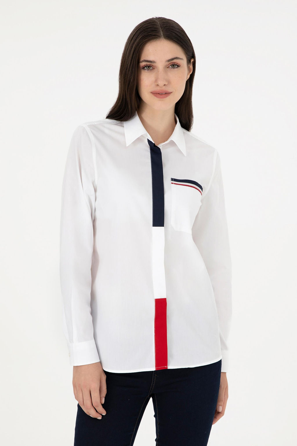 Kad_n Beyaz Uzun Kollu G_mlek