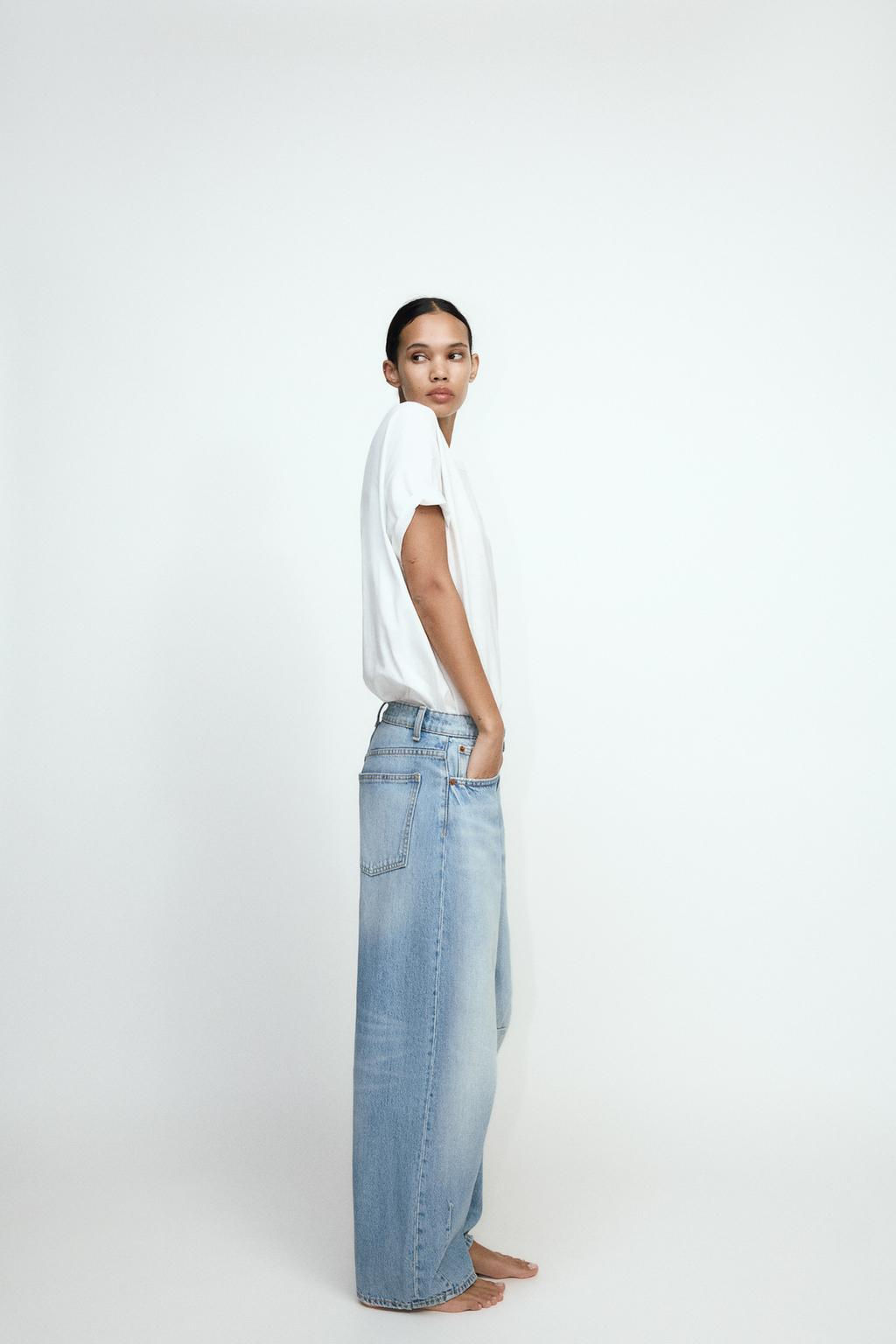 TRF BAGGY BALLOON MID-WAIST JEANS - Zara фото 9