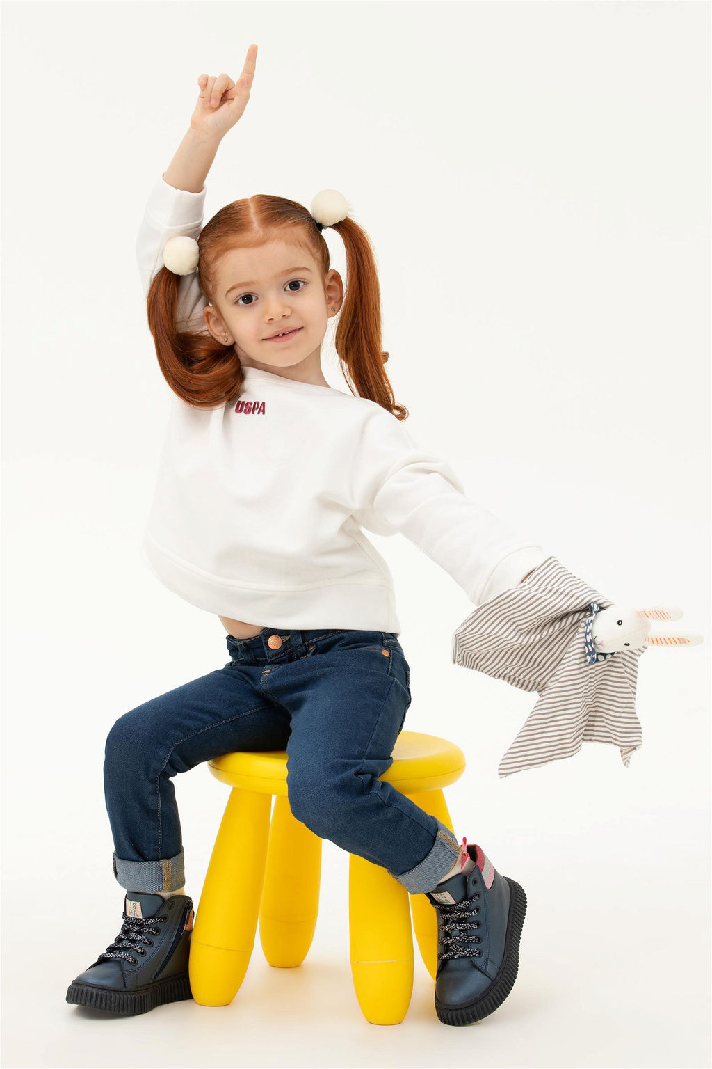 U. S. Polo Assn Толстовка с круглым вырезом Kids Ecru Basic - U.s. polo assn фото 6