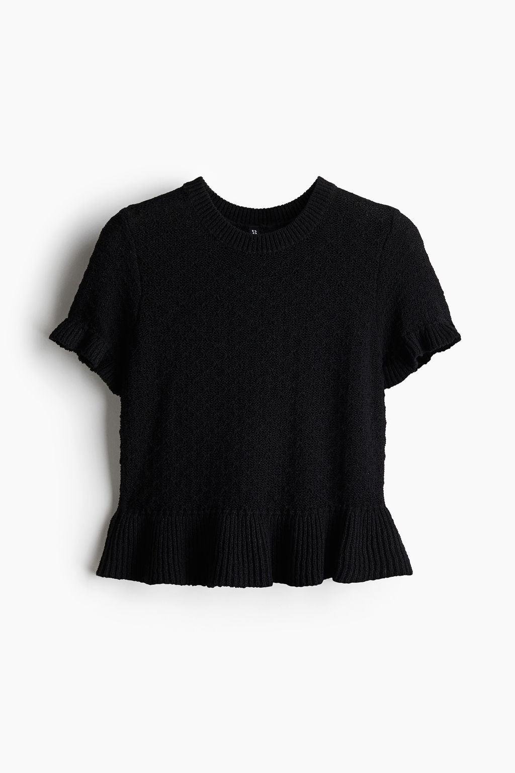 Top en punto pointelle con ribetes de volante - H&m фото 2