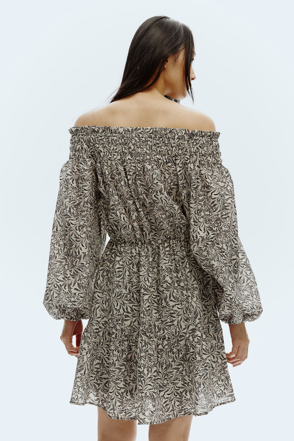 Vestido off-the-shoulder - H&m фото 3