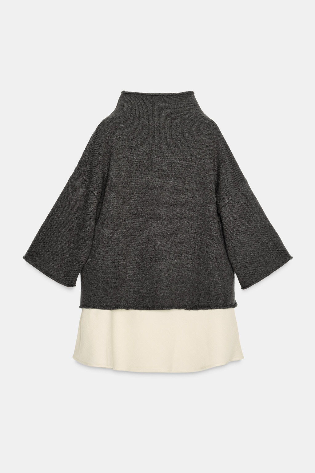 WOOL AND SATIN CONTRAST JUMPER - Zara фото 3
