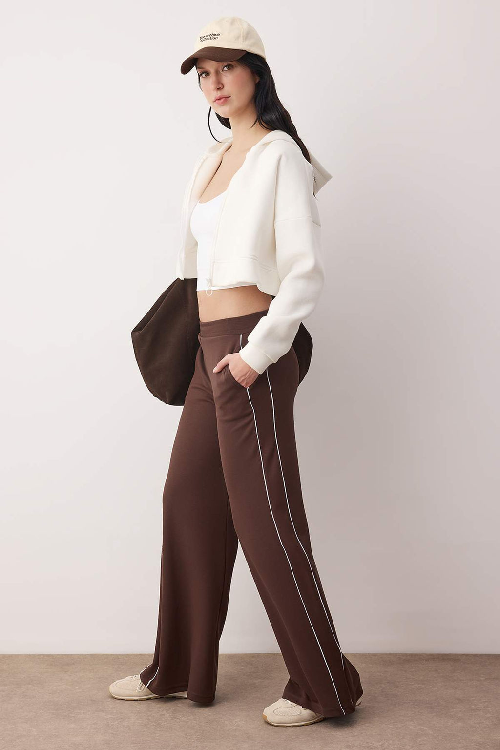 Bordo Biyeli Wide Leg/Genis Paca Orme Spor Esofman Alt? THMAW26EA00001 - Trendyolmilla фото 15