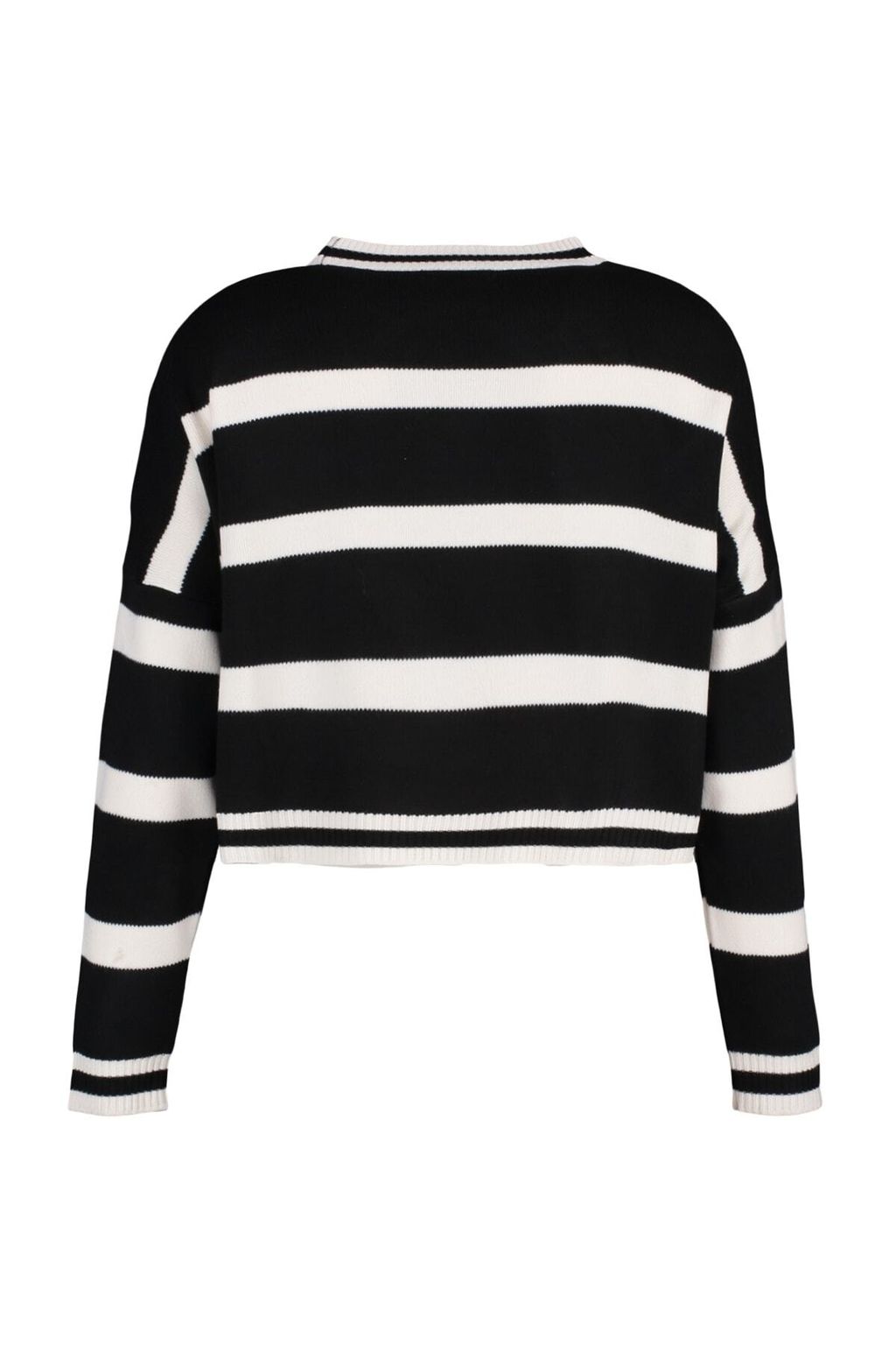 Siyah Crop Cizgili Triko Kazak TWOAW23KZ00205 - Trendyolmilla фото 4