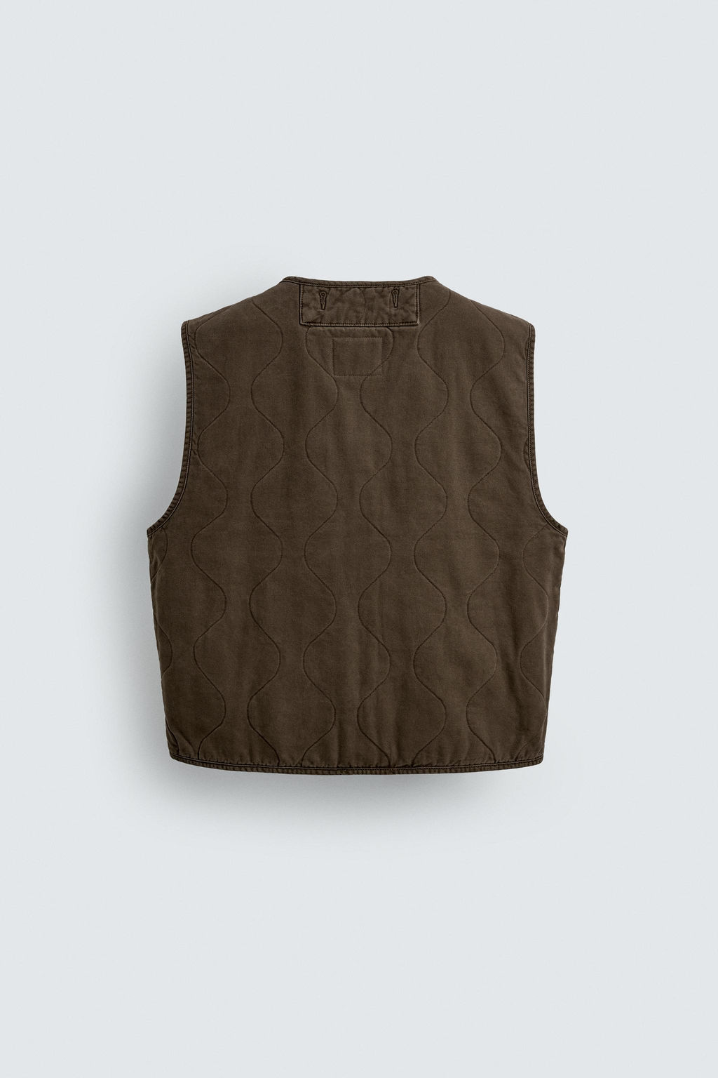 QUILTED GILET WITH TOPSTITCHING - Zara фото 8