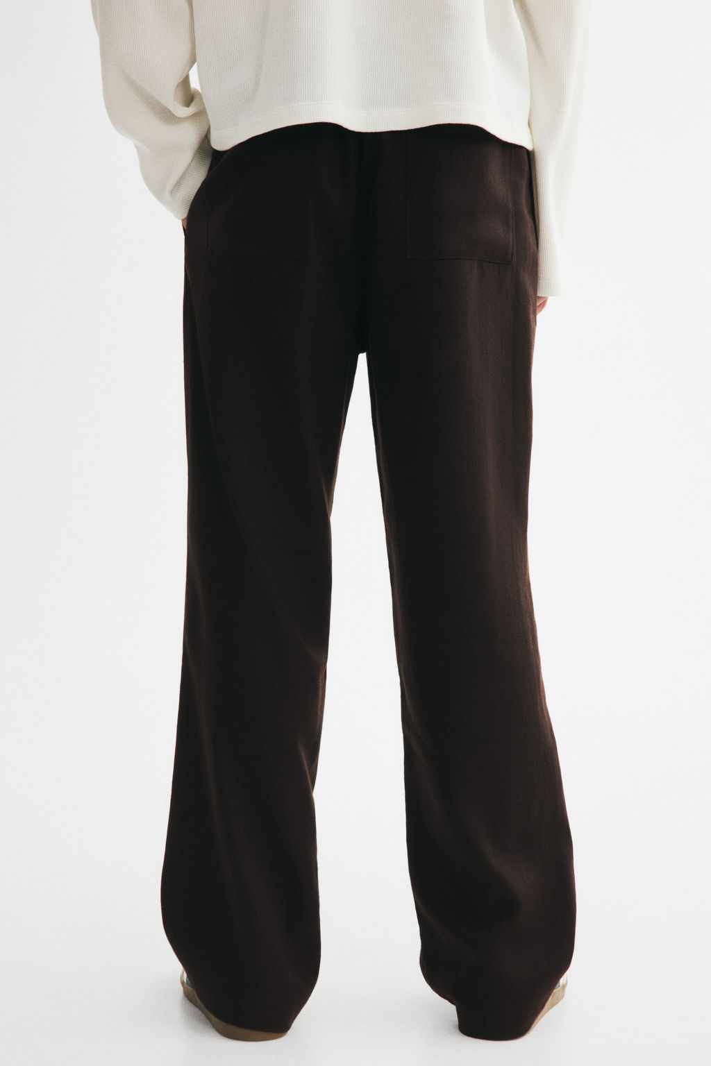 Pantal?n en mezcla de lino Relaxed Fit - H&m фото 3