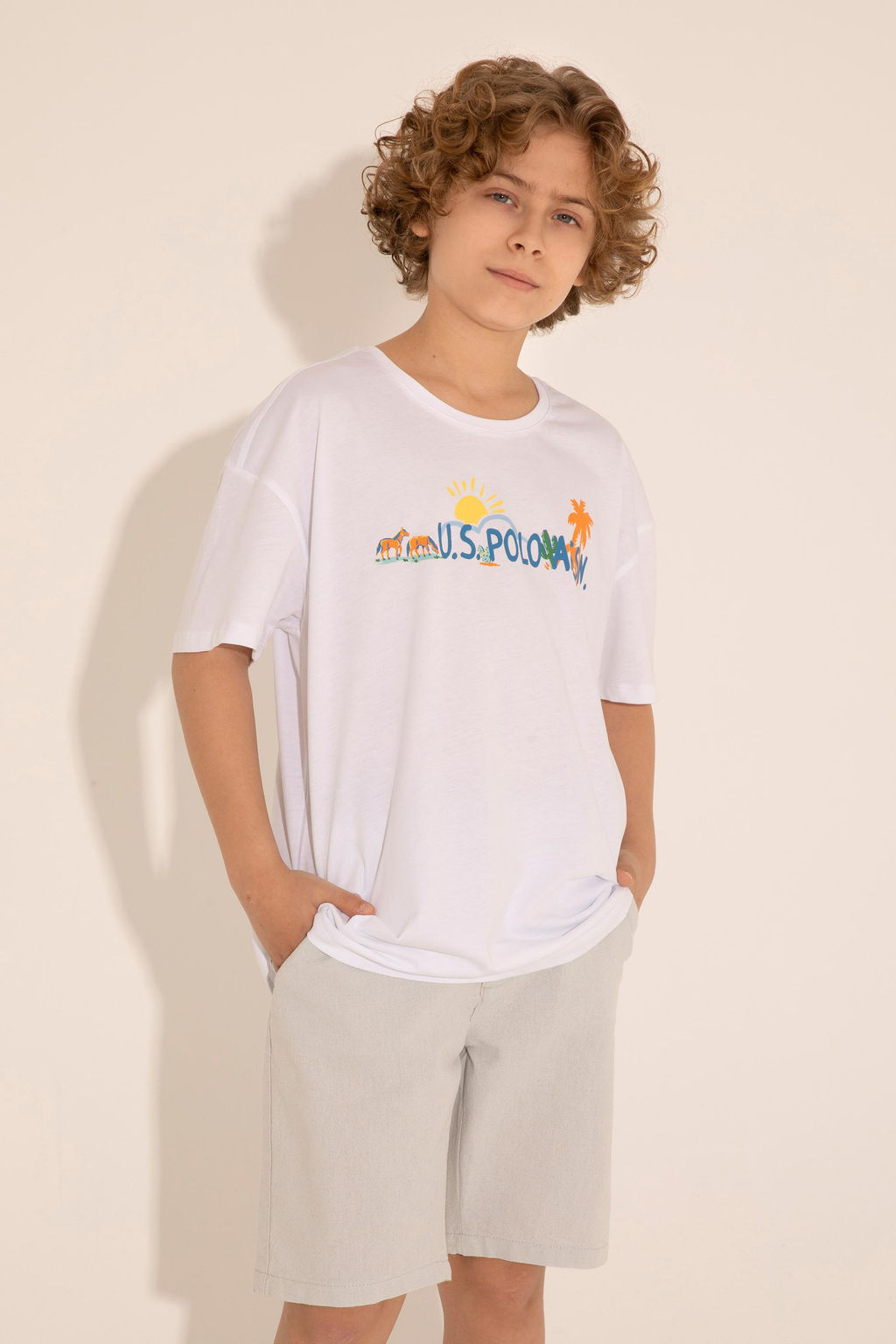 U. S. Polo Assn / Белая футболка с круглым вырезом для мальчика - U.s. polo assn фото 9