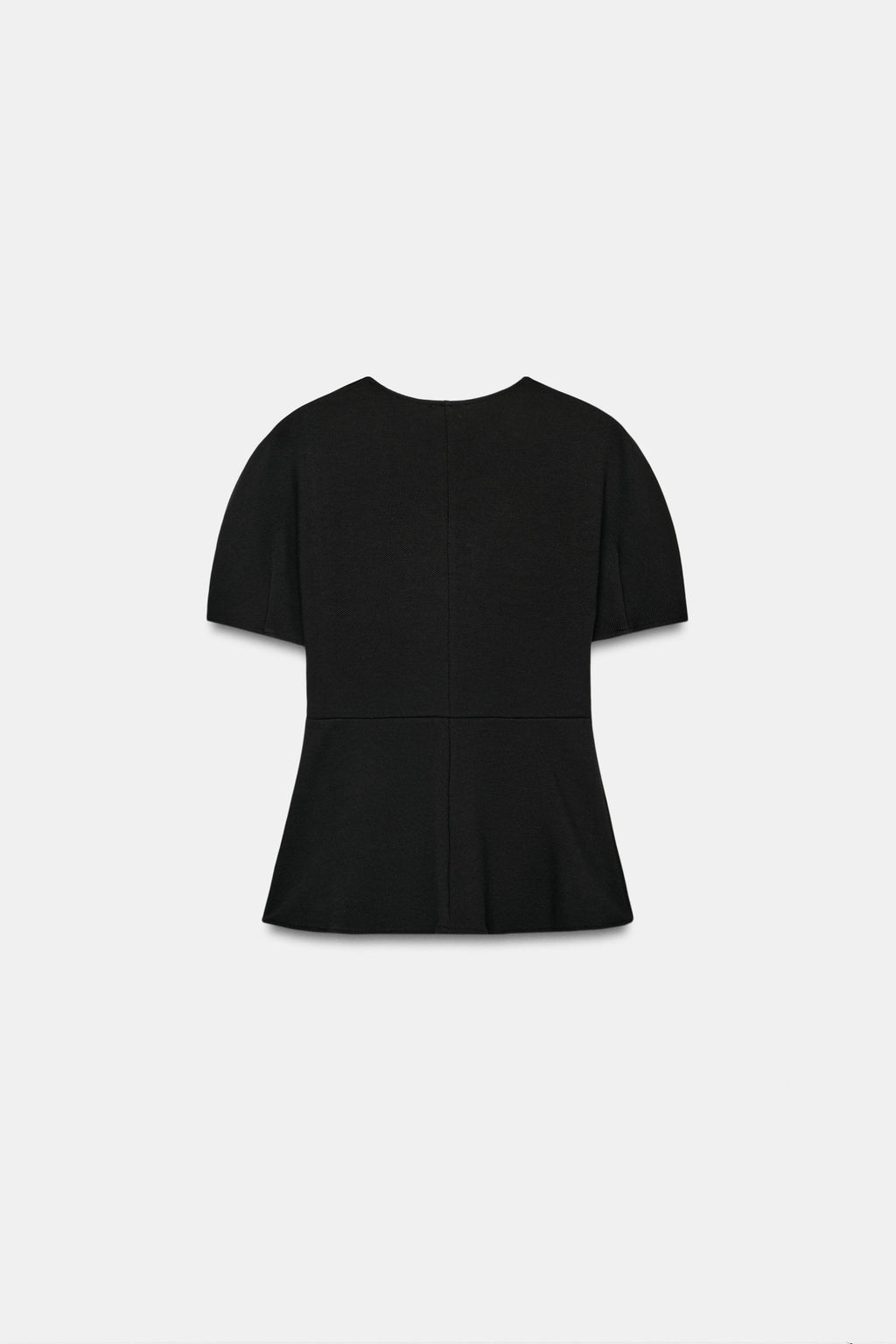 TOP PEPLUM MANGA ABULLONADA / Negro - Zara фото 7